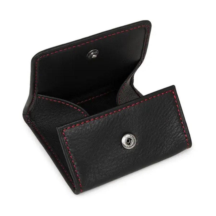 Femme Lancaster | Lancaster - Petit Porte-Monnaie Soft Vintage Noir/Rouge