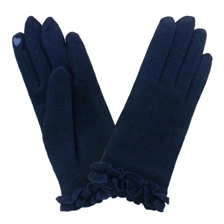 Femme Glove Story | Glove Story - Gant Mailles Prestige Volants Tu - Marine