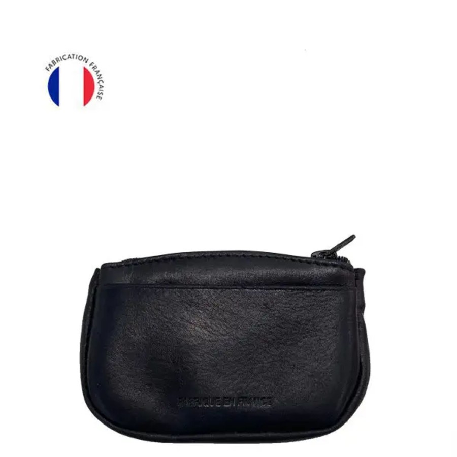 Femme Gandy | Gandy - Petit Porte-Monnaie En Cuir - Noir