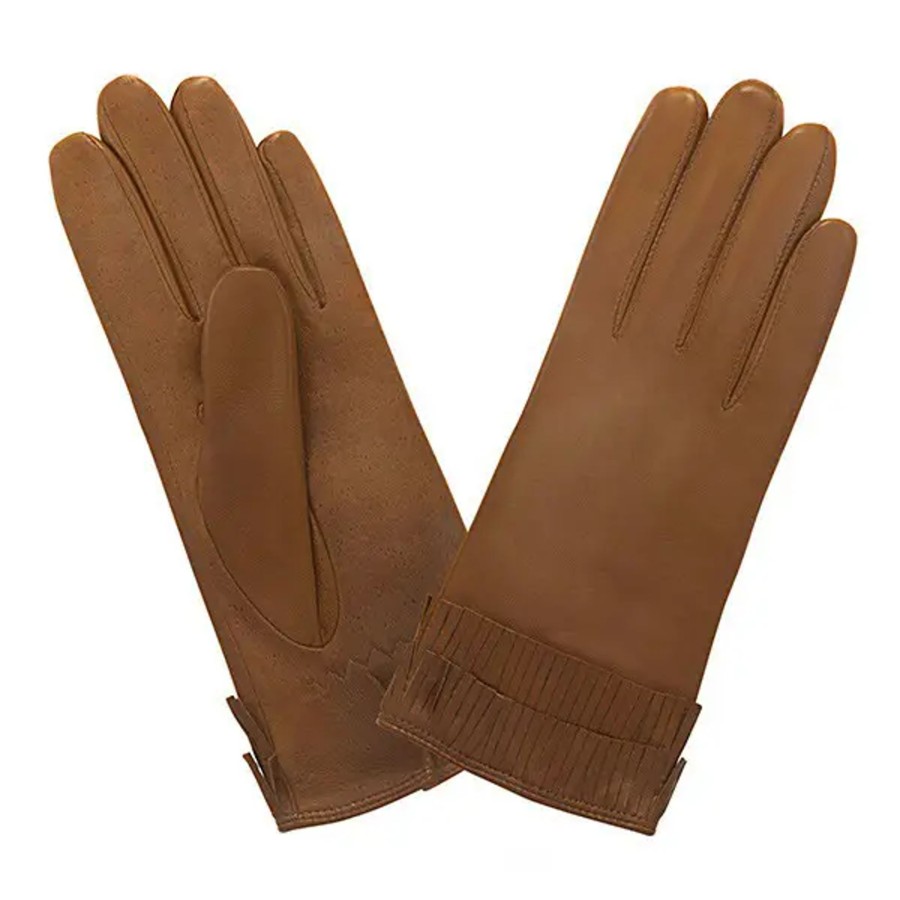 Femme Glove Story | Glove Story - Gants Standard Franges T7 Camel