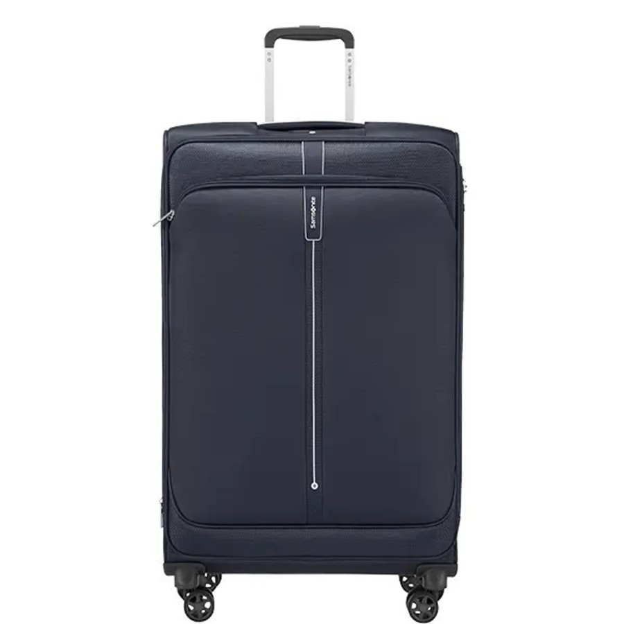 Bagage Samsonite Valises Soute | Samsonite - Valise Extensible 78Cm 4R Popsoda Bleu Fonce