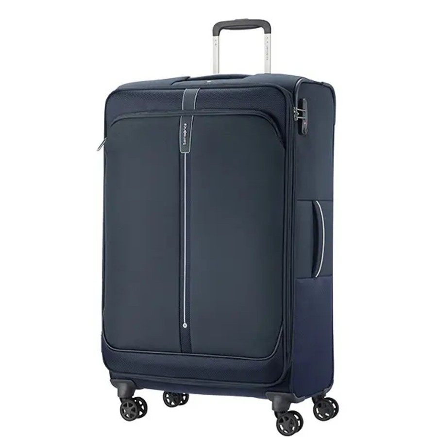 Bagage Samsonite Valises Soute | Samsonite - Valise Extensible 78Cm 4R Popsoda Bleu Fonce