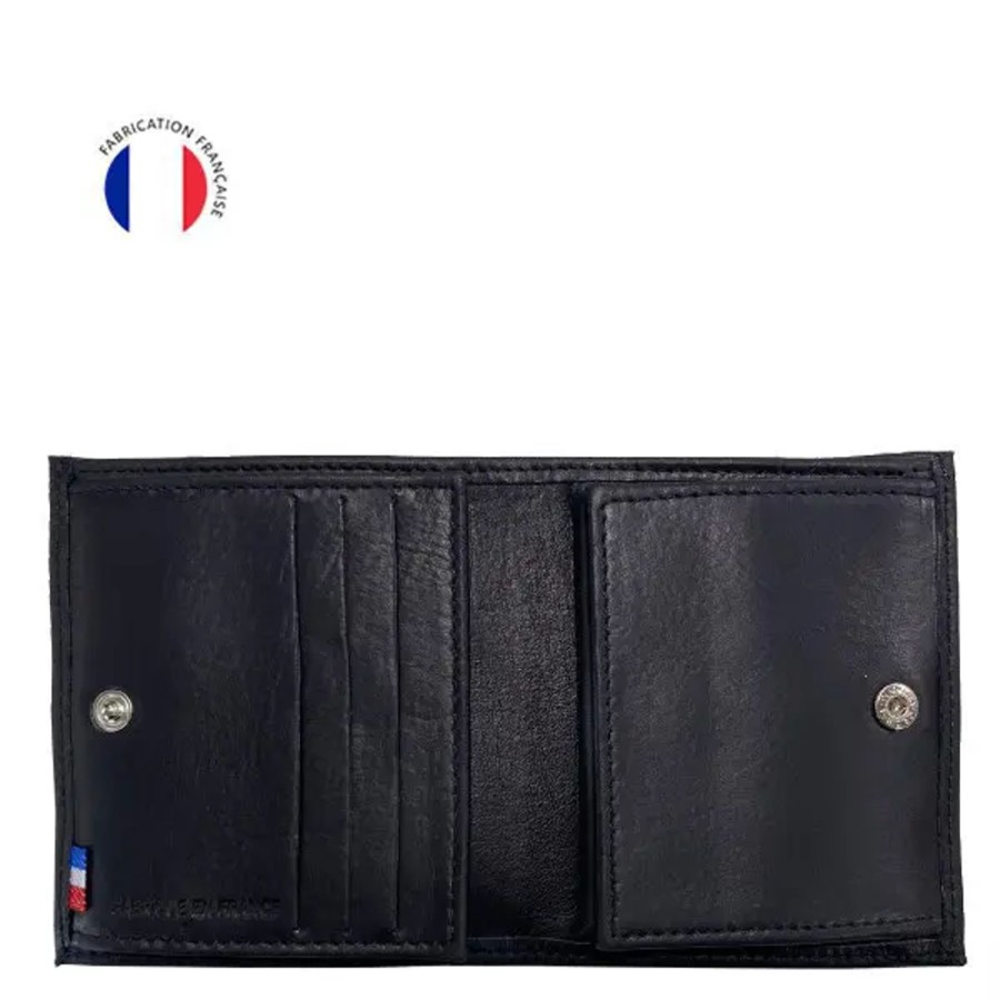 Femme Gandy | Gandy - Porte-Monnaie En Cuir - Noir