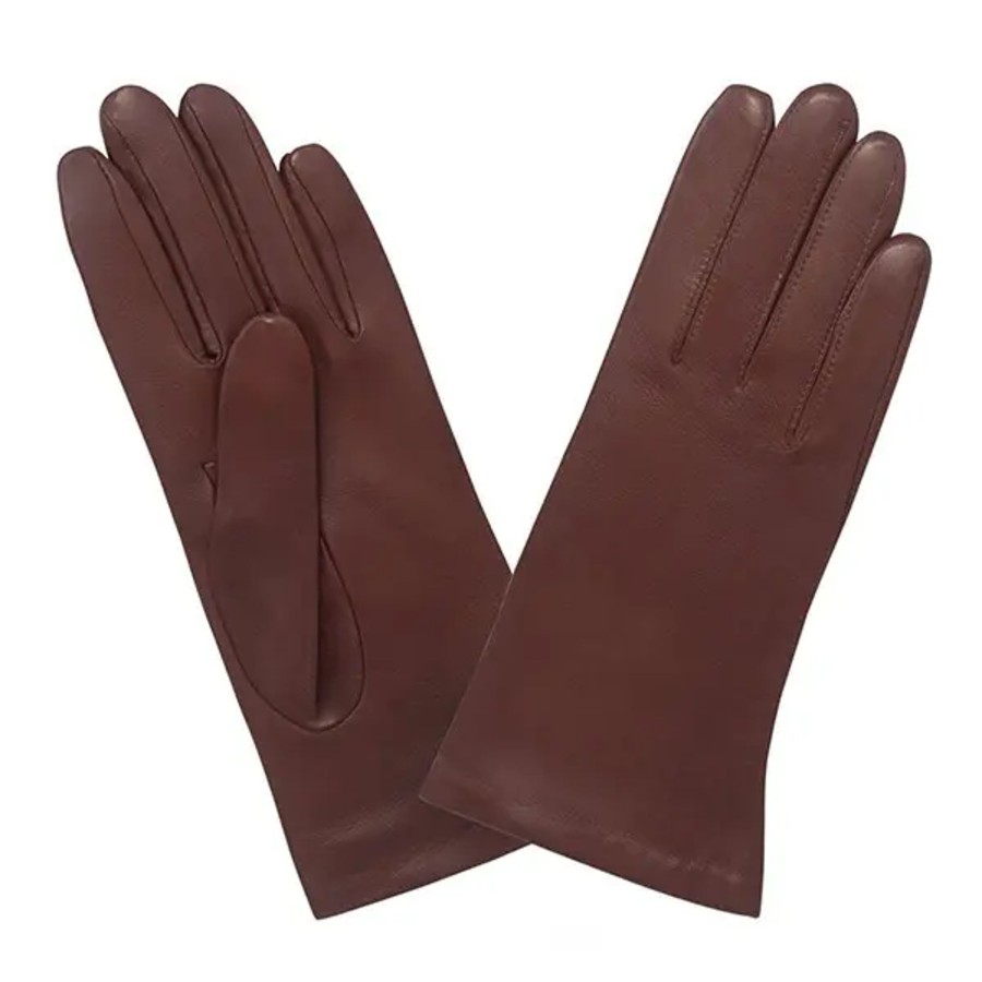 Femme Glove Story | Glove Story - Gants Prestige Classique Soie T6.5 Brique