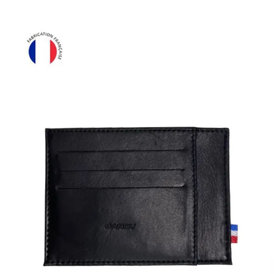 Femme Gandy | Gandy - Porte-Cartes En Cuir - Noir