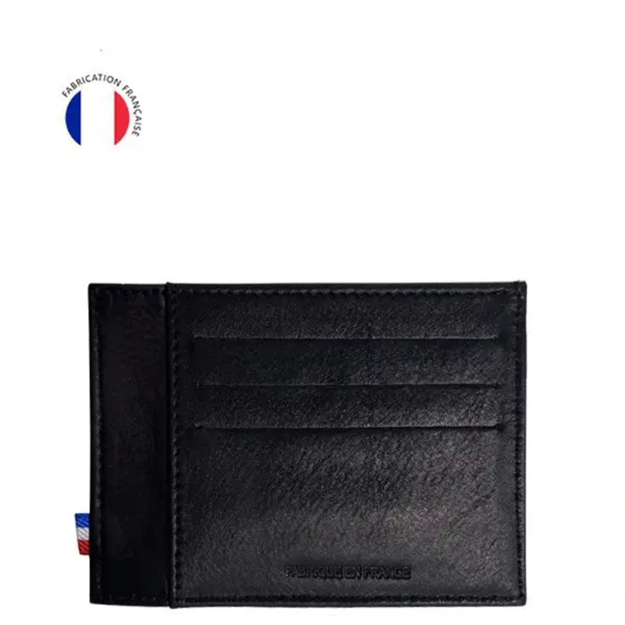 Femme Gandy | Gandy - Porte-Cartes En Cuir - Noir