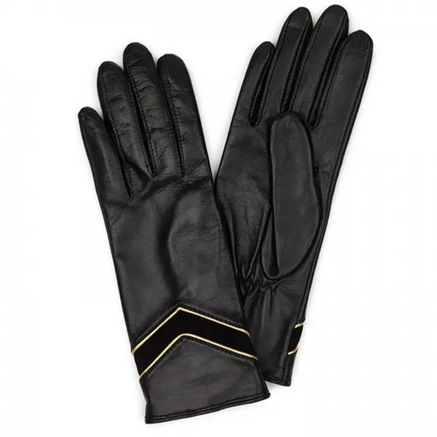 Femme Lancaster | Lancaster - Gants Tactiles Or T6.5 Noir