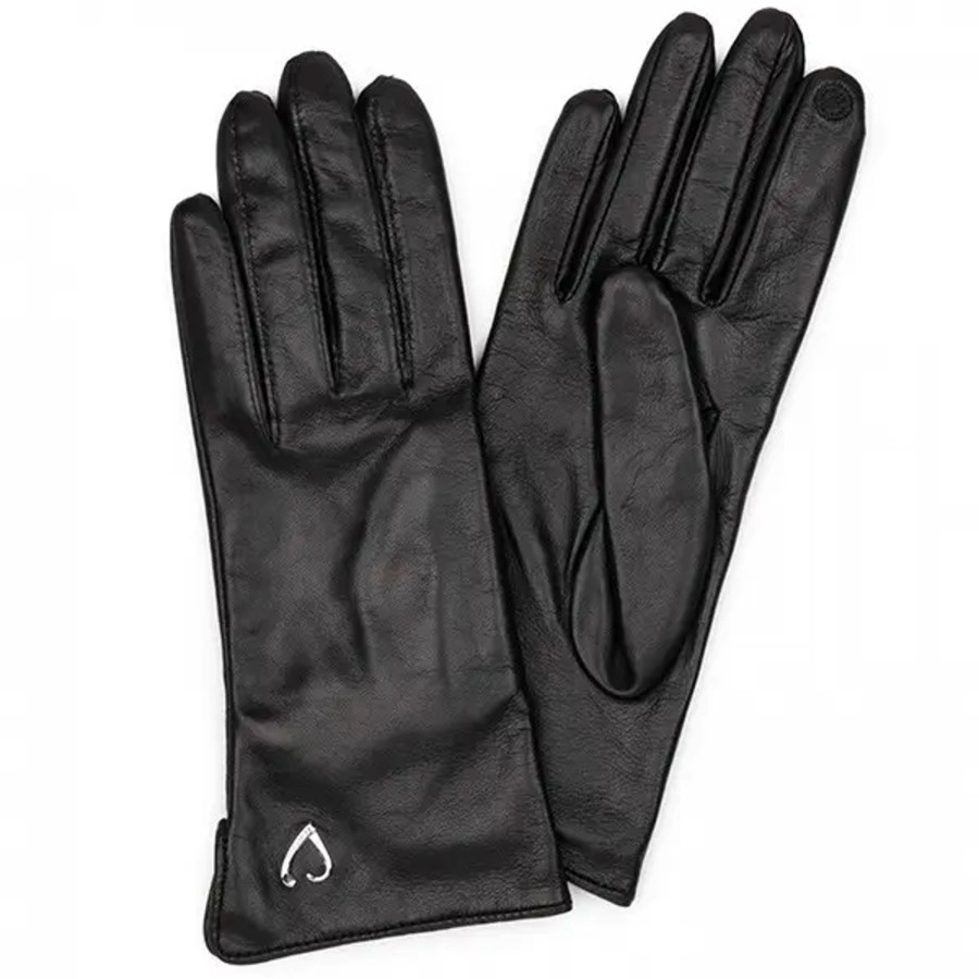 Femme Lancaster | Lancaster - Gants Tactiles Coeur T7.5 Noir