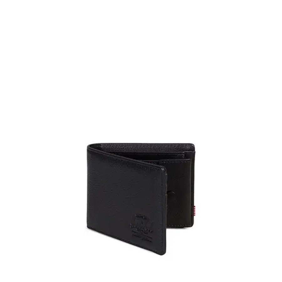 Homme Herschel | Herschel - Porte-Monnaie Hank Wallet Coin Rfid \\\\\\"Black Pebbled\\\\\\"