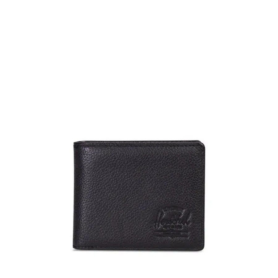 Homme Herschel | Herschel - Porte-Monnaie Hank Wallet Coin Rfid \\\\\\"Black Pebbled\\\\\\"