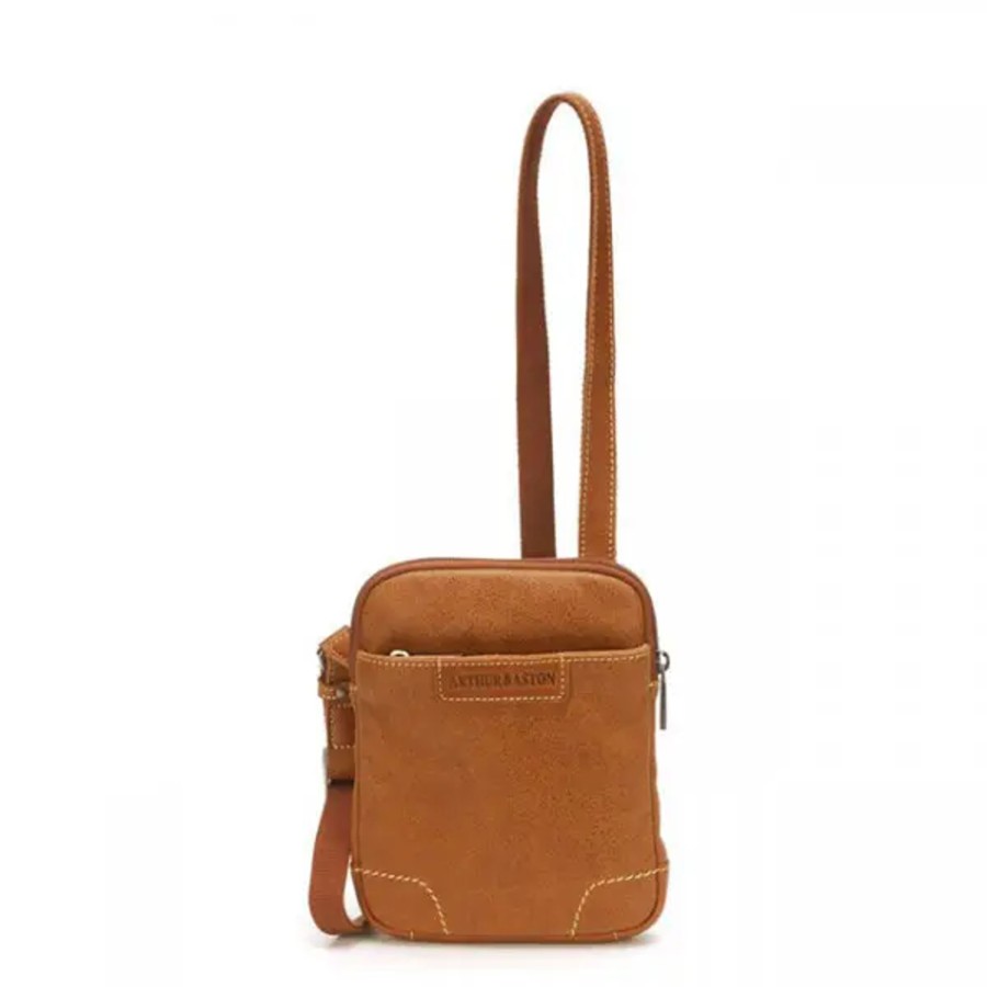 Homme Arthur et Aston | Arthur & Aston - Sac Mono Bretelle Marco Cognac