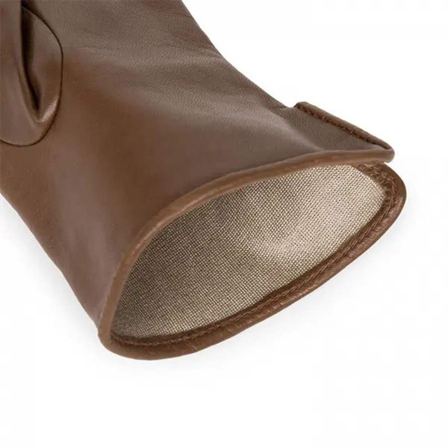 Femme Lancaster | Lancaster - Gants Tactiles Coeur T7 Camel