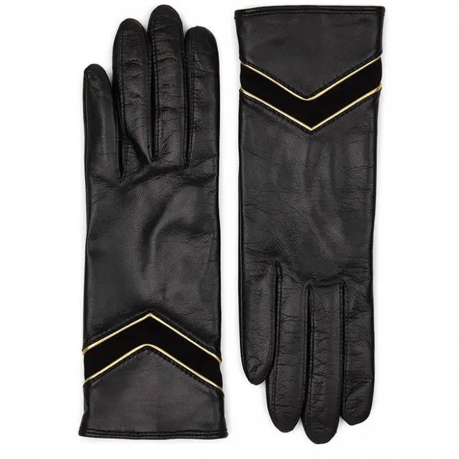 Femme Lancaster | Lancaster - Gants Tactiles Or T8 Noir