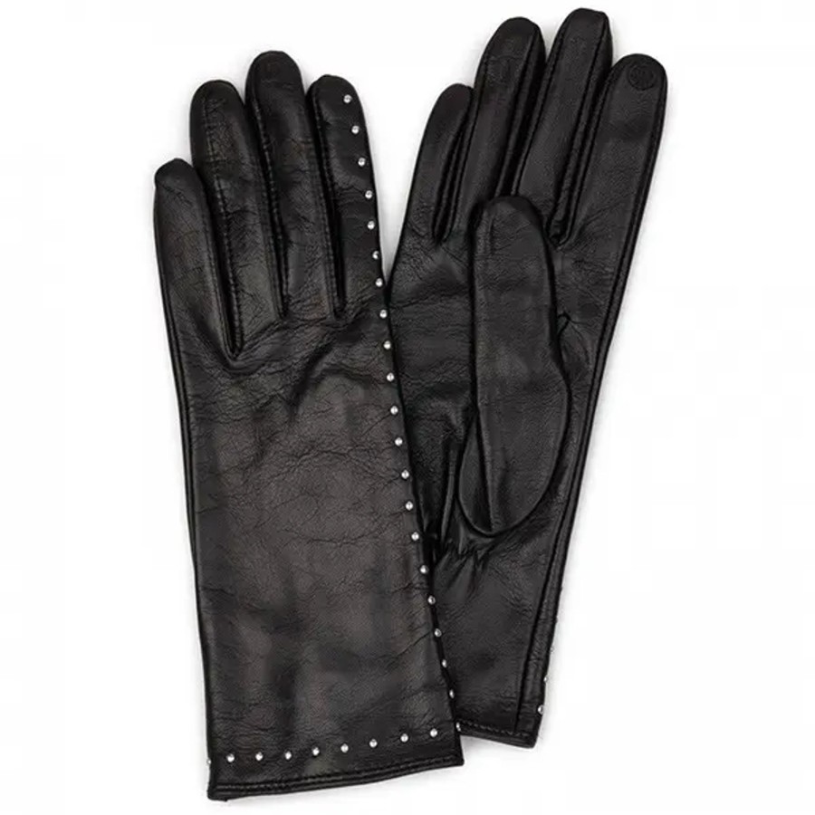 Femme Lancaster | Lancaster - Gants Tactiles Cloutes T7.5 Noir