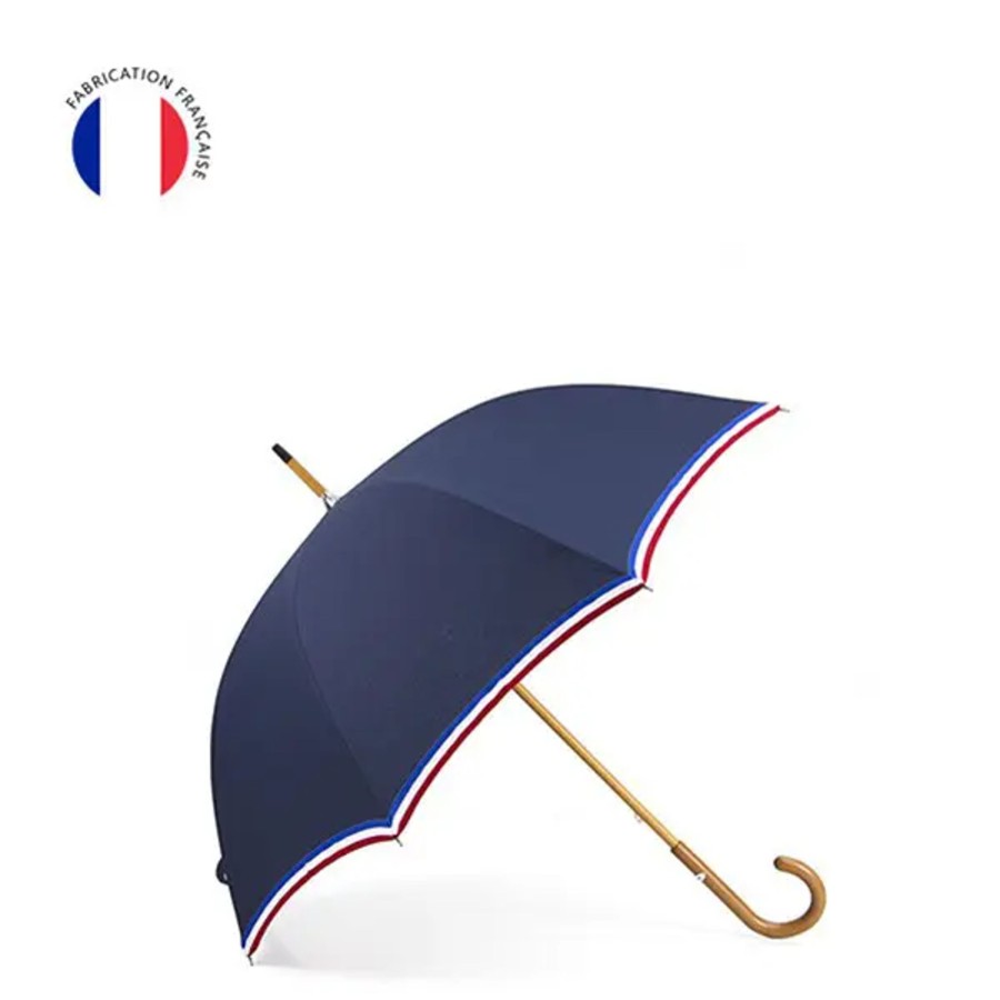 Femme Pierre Vaux | Pierre Vaux - Parapluie Long Le Made In France Marine