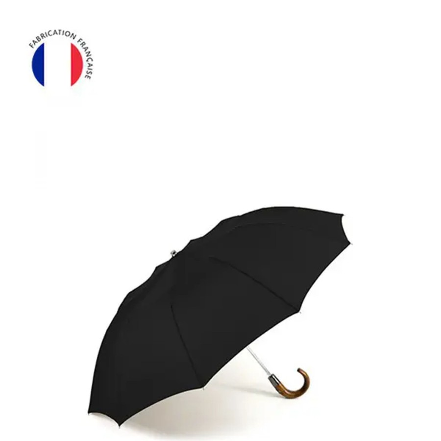 Femme Pierre Vaux | Pierre Vaux - Parapluie Pliant Le Pratique & Chic Noir