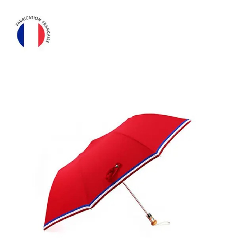 Femme Pierre Vaux | Pierre Vaux - Parapluie Pliant Le Made In France Rouge