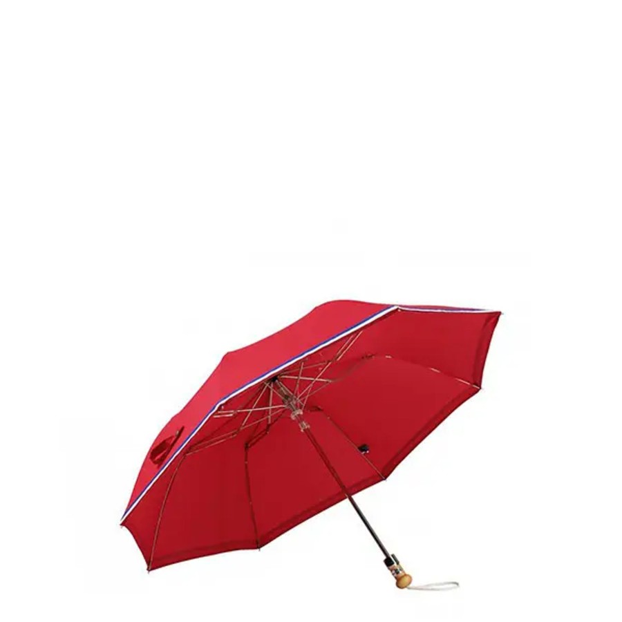 Femme Pierre Vaux | Pierre Vaux - Parapluie Pliant Le Made In France Rouge