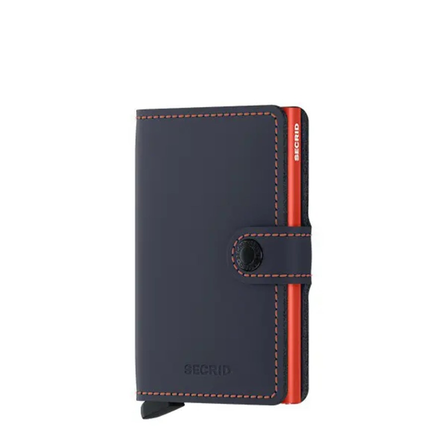 Homme Secrid | Secrid - Porte-Cartes Miniwallet Matte Night Blue & Orange