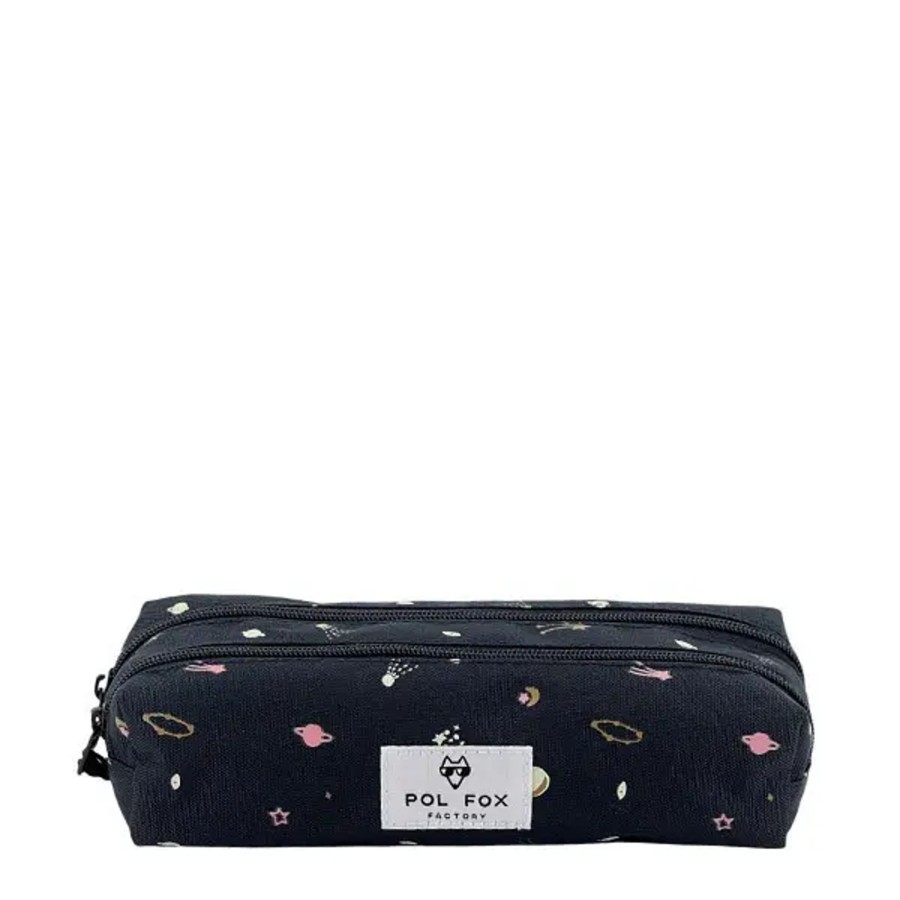 Scolaire Pol Fox | Pol Fox - Trousse Double - Space Girls