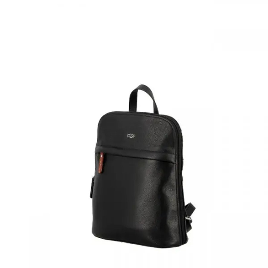 Femme Jump | Jump - Sac A Dos Plat Uppsala Cuir Noir