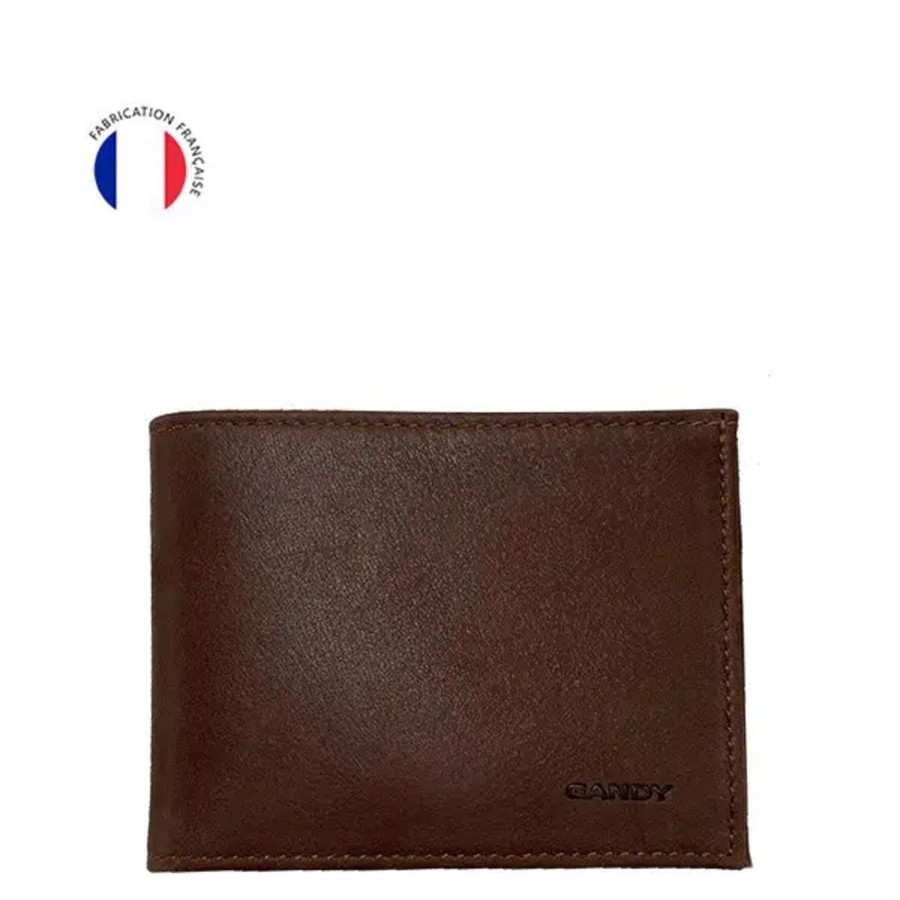 Femme Gandy | Gandy - Portefeuille Italien En Cuir - Cognac