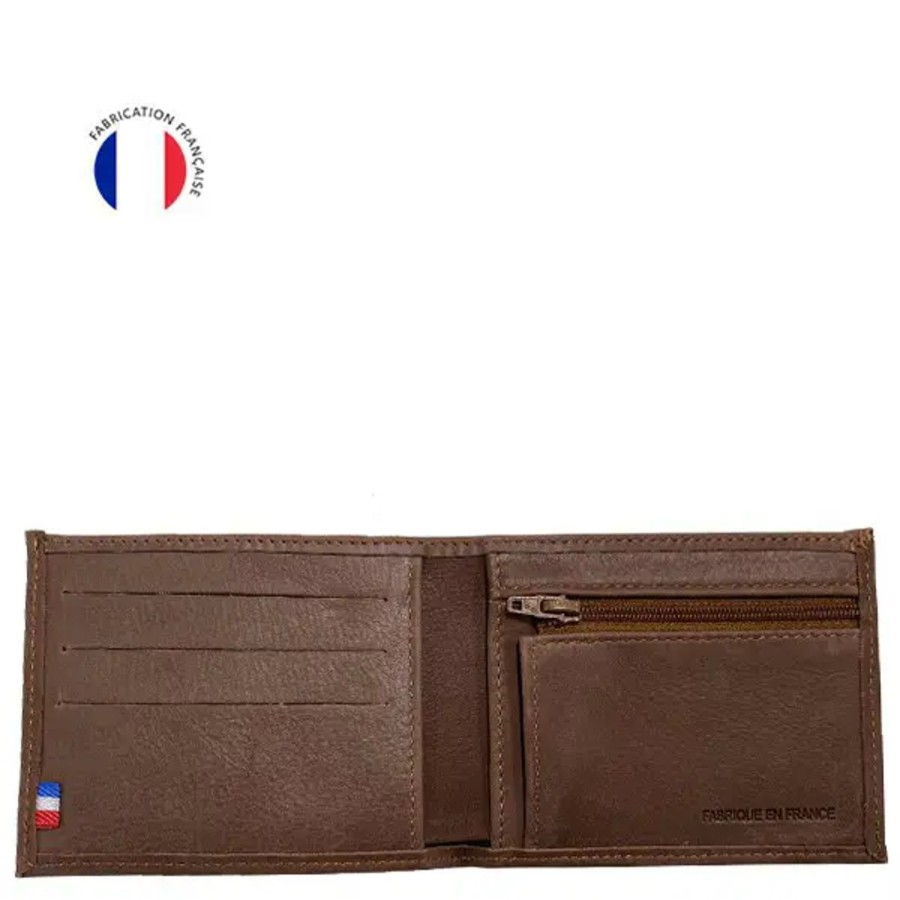 Femme Gandy | Gandy - Portefeuille Italien En Cuir - Cognac