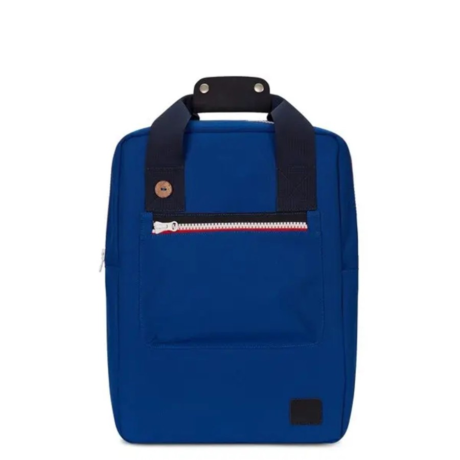 Homme Faguo | Faguo - Sac A Dos Urban Bag En Toile Bleu Cobalt