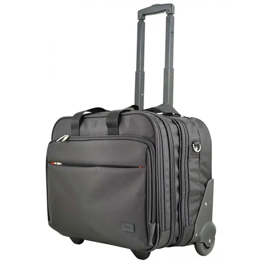 Homme Elite | Elite - Cartable Trolley 3 Compartiments Voyager Noir