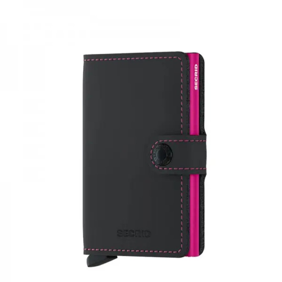 Femme Secrid | Secrid - Porte-Cartes Miniwallet Matte Black & Fuschia