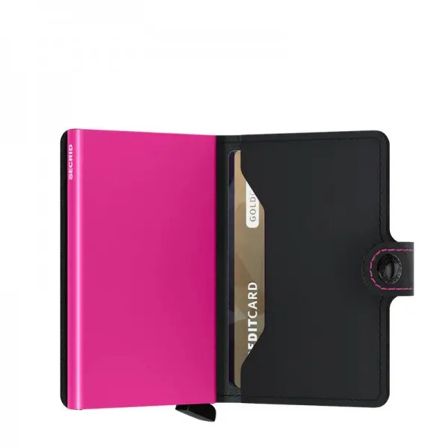 Femme Secrid | Secrid - Porte-Cartes Miniwallet Matte Black & Fuschia