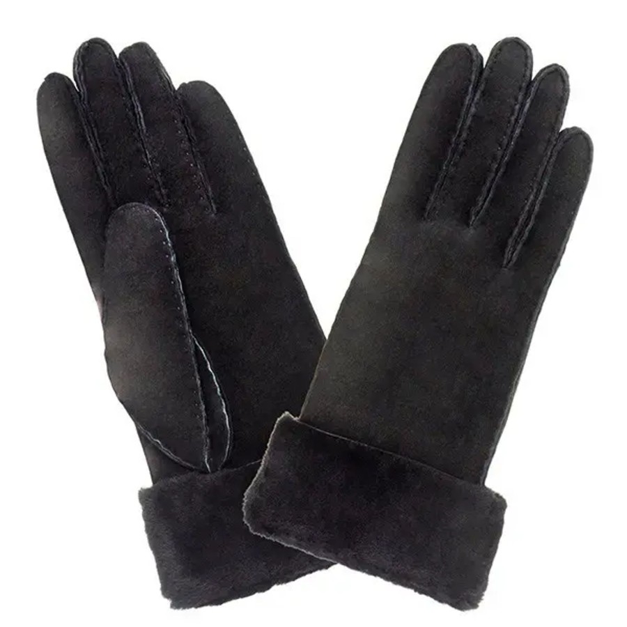 Femme Glove Story | Gants Prestige Shearling T6.5 Peau De Mouton Noir