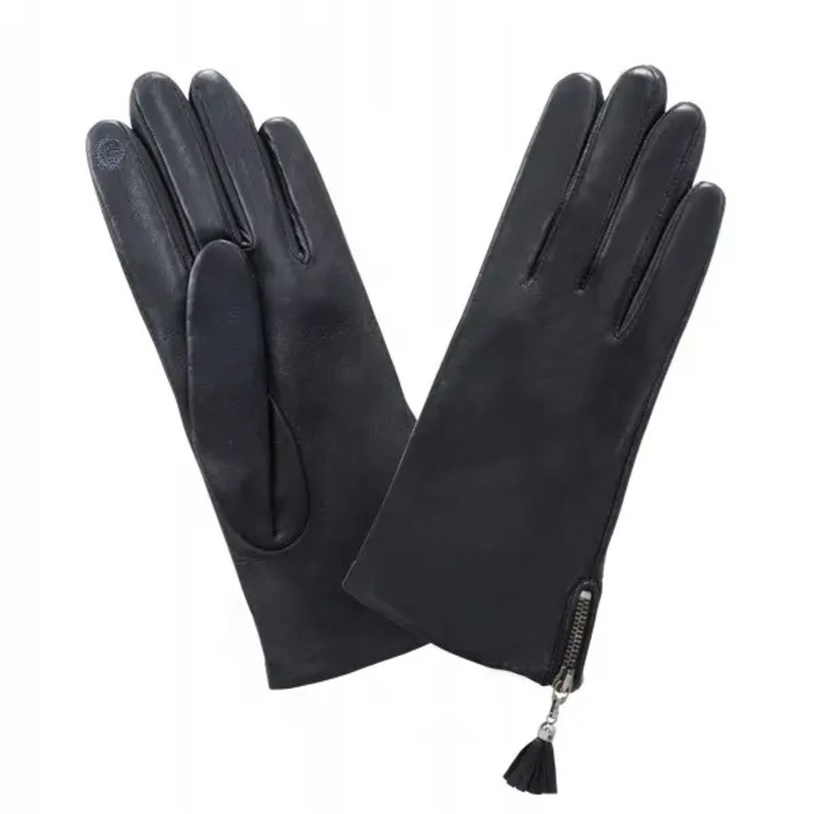 Femme Glove Story | Glove Story - Gants Pompon Taille 6,5 - Noir