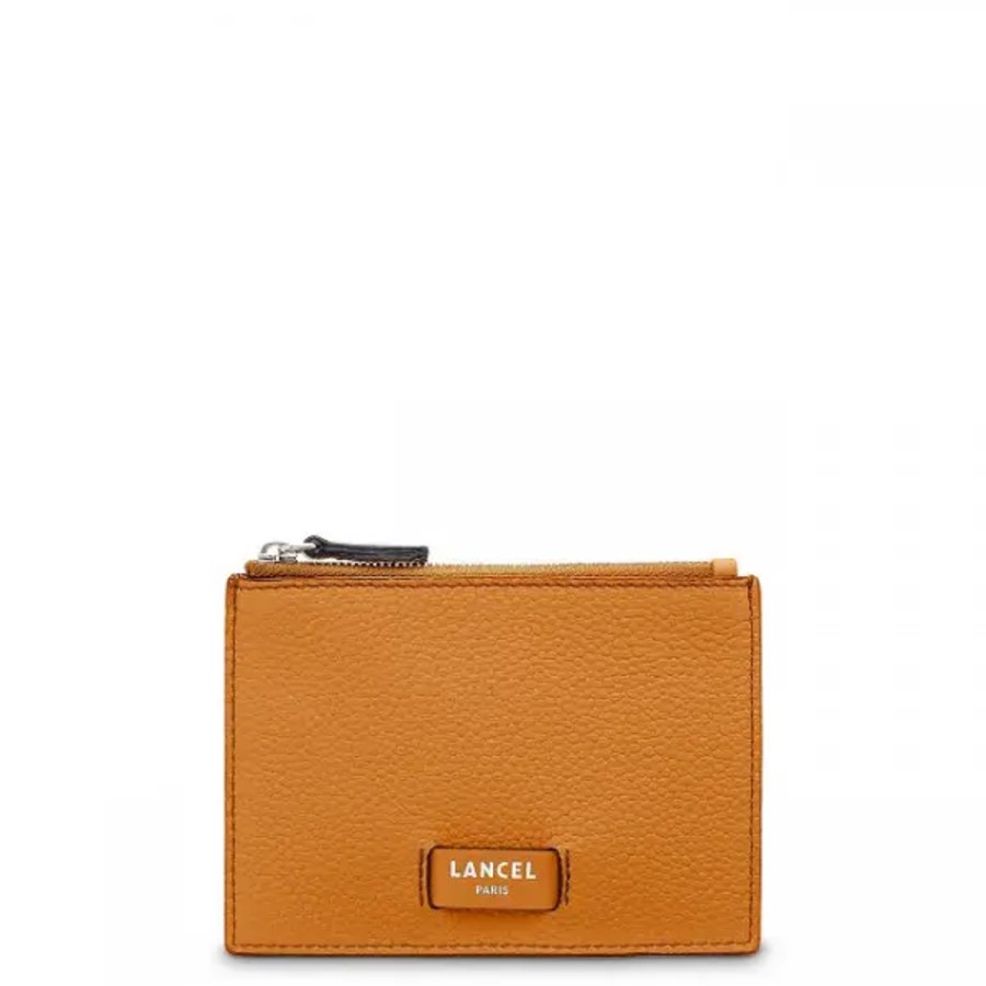 Femme Lancel | Lancel - Porte-Cartes Zippe Ninon Camel