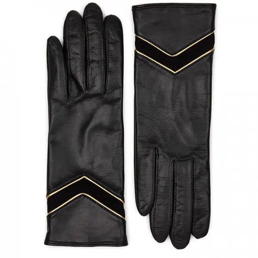 Femme Lancaster | Lancaster - Gants Tactiles Or T7 Noir