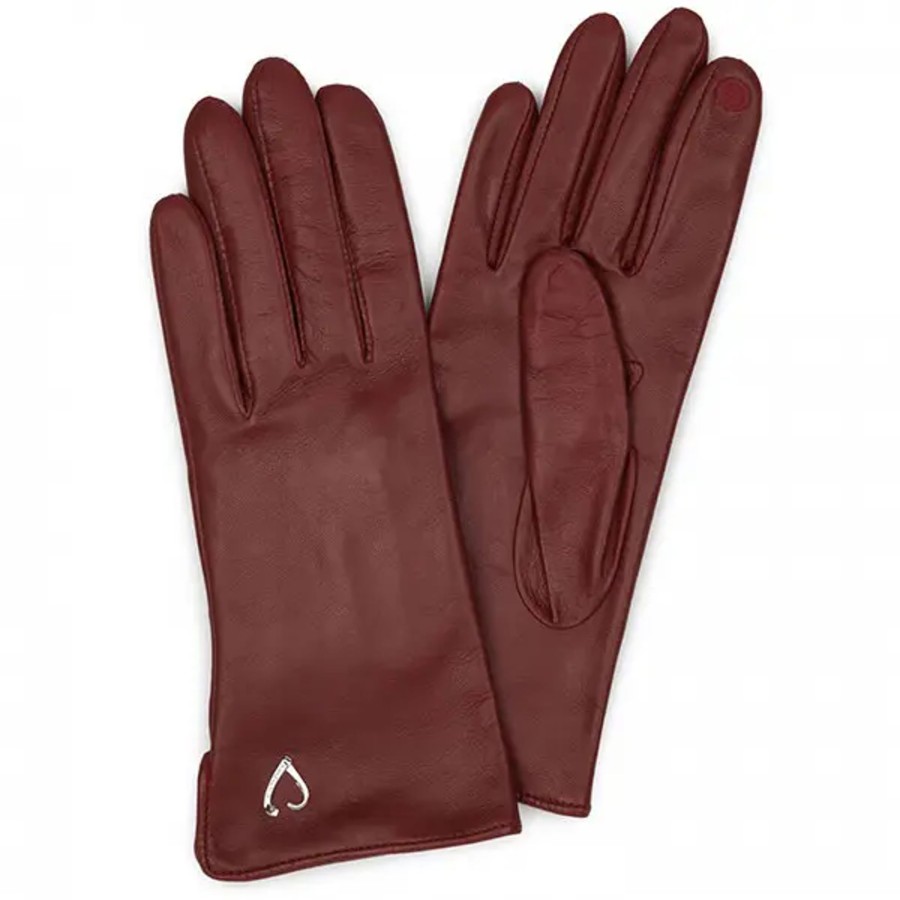 Femme Lancaster | Lancaster - Gants Tactiles Coeur T7.5 Rouge