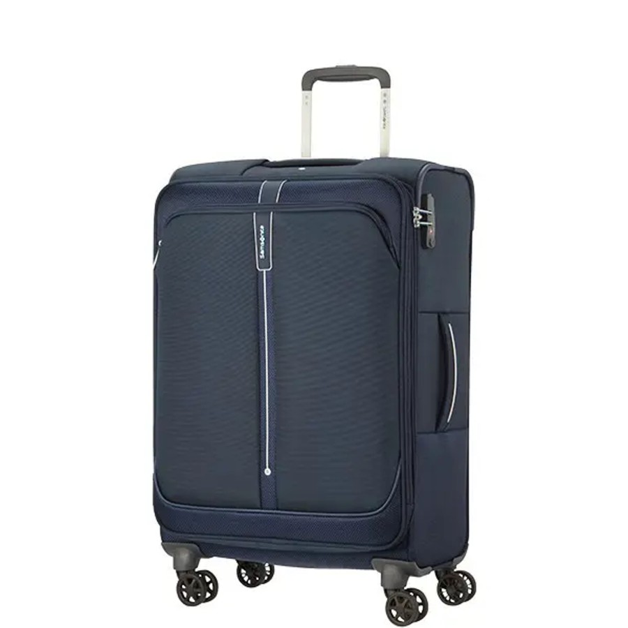 Bagage Samsonite Valises Soute | Samsonite - Valise Extensible 66Cm 4R Popsoda Bleu Fonce