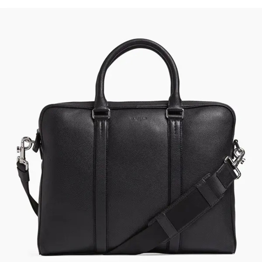 Homme Le Tanneur | Le Tanneur - Porte-Documents Slim 14\\" Charles - Noir