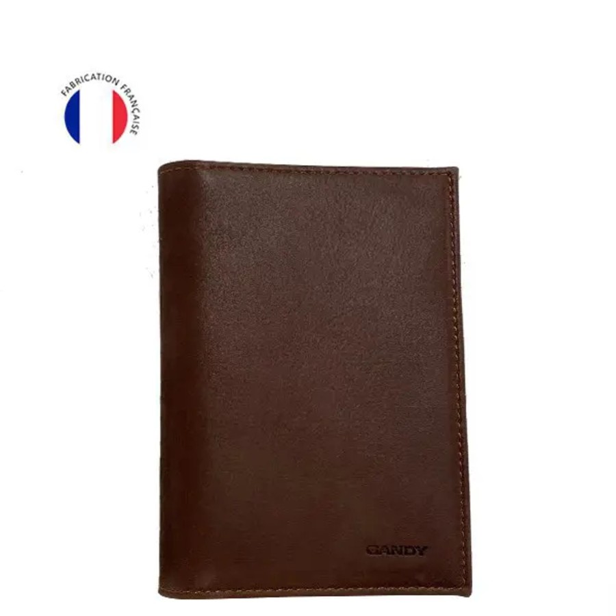 Femme Gandy | Gandy - Porte-Papiers En Cuir - Cognac