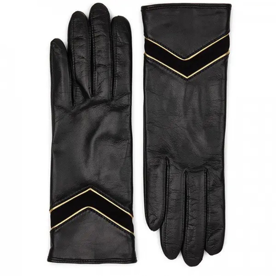 Femme Lancaster | Lancaster - Gants Tactiles Or T7.5 Noir