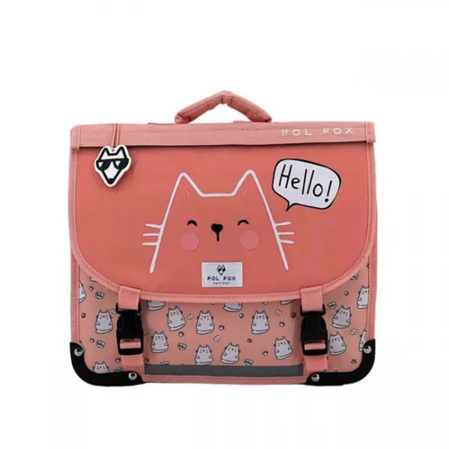 Scolaire Pol Fox | Pol Fox - Cartable 35 Cm Reversible Hello