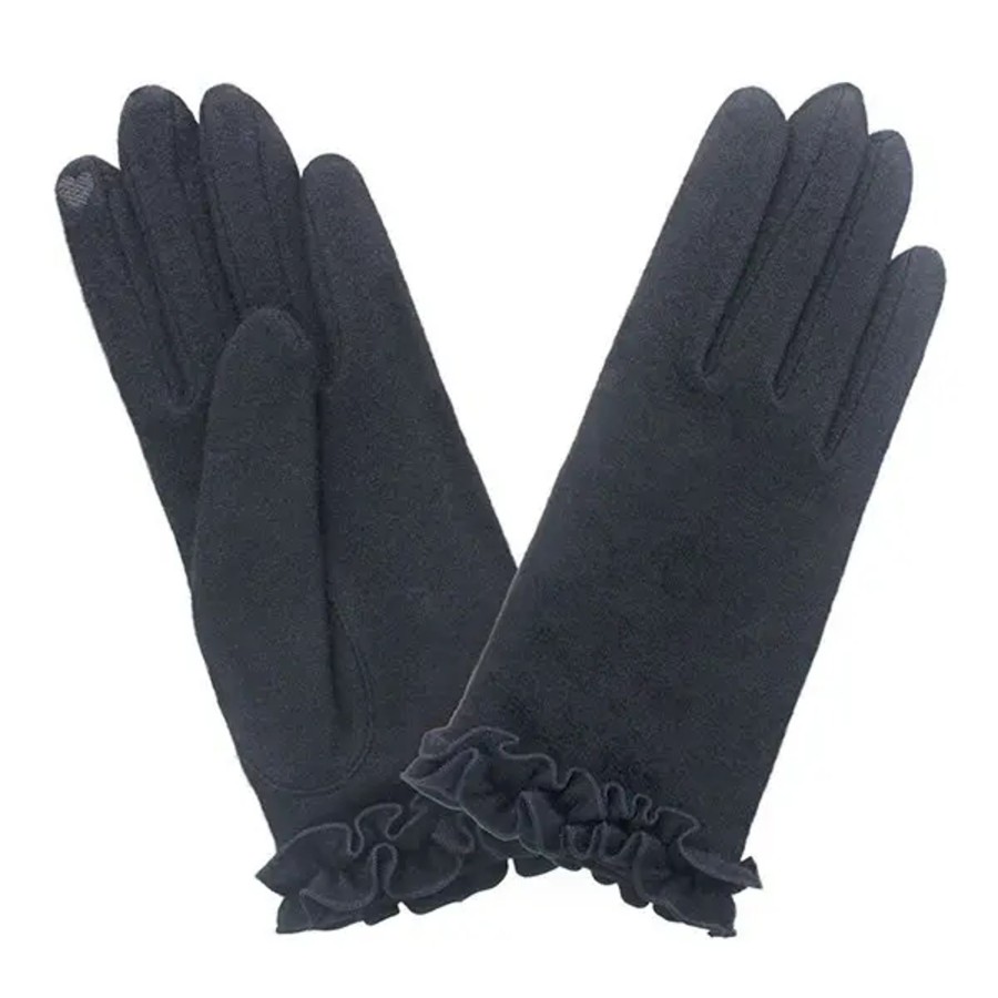 Femme Glove Story | Glove Story - Gants Mailles Prestige Volants Tu Noir