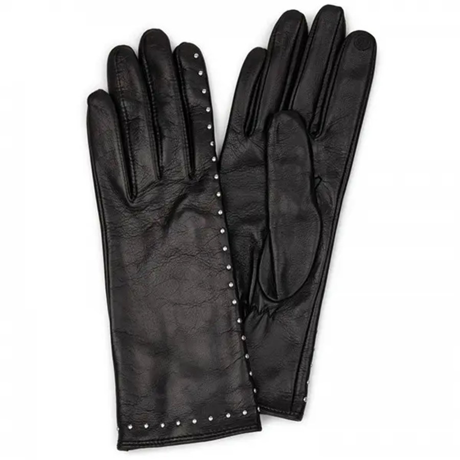 Femme Lancaster | Lancaster - Gants Tactiles Cloutes T8 Noir