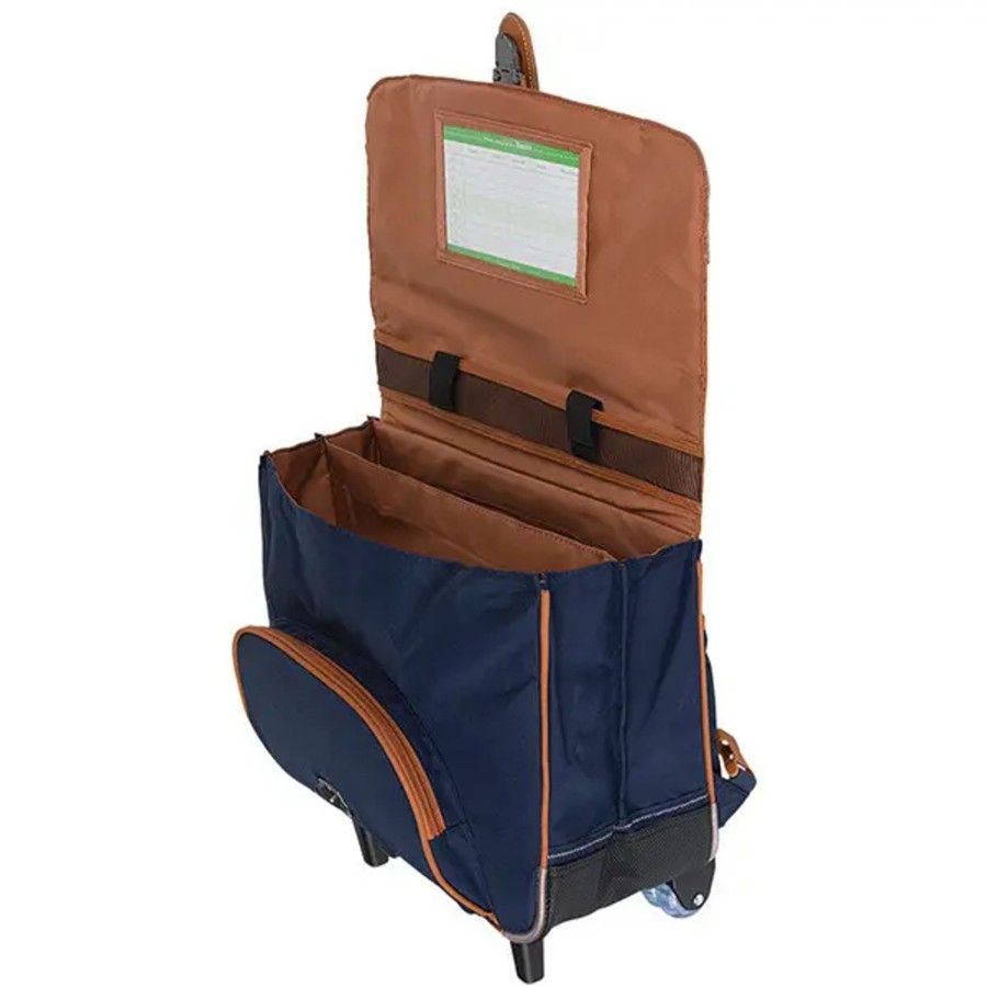 Scolaire Tann's | Tann'S - Cartable Trolley 38 Cm Les Incontournables Camille Marine