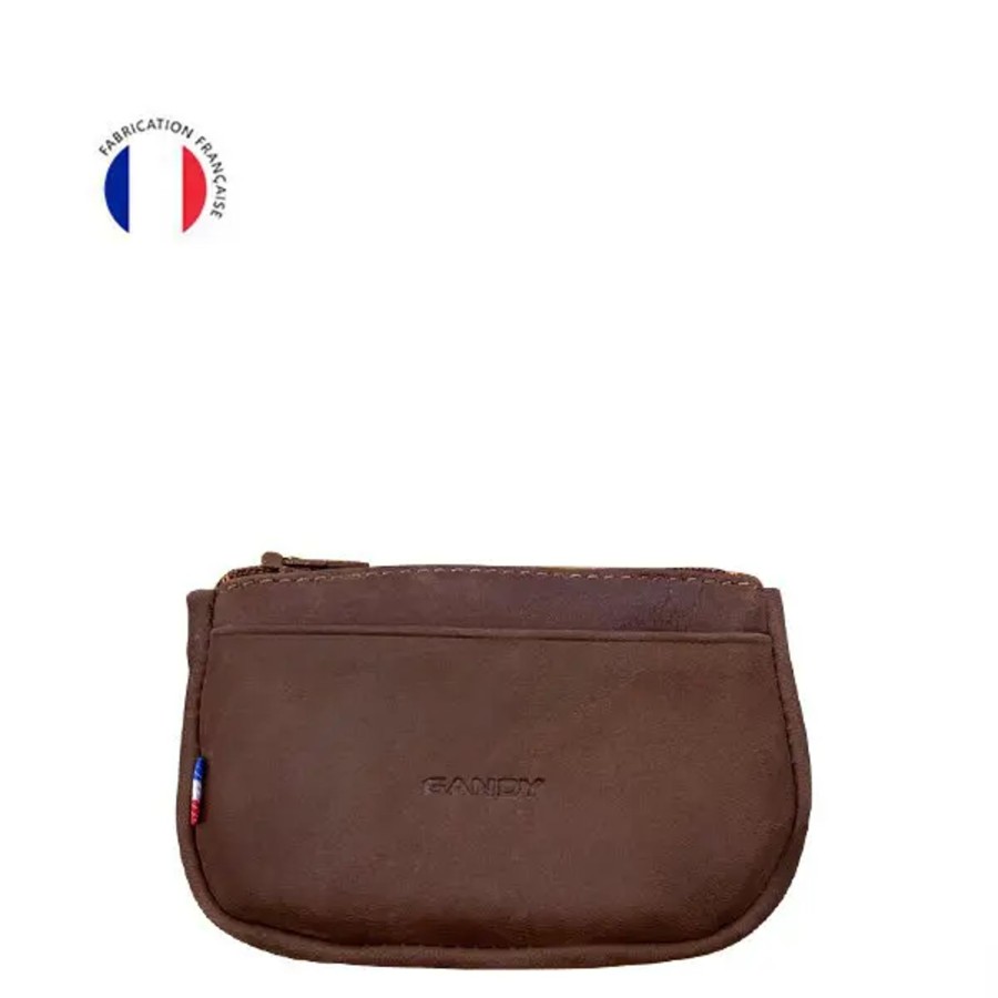 Femme Gandy | Gandy - Petit Porte-Monnaie En Cuir - Cognac