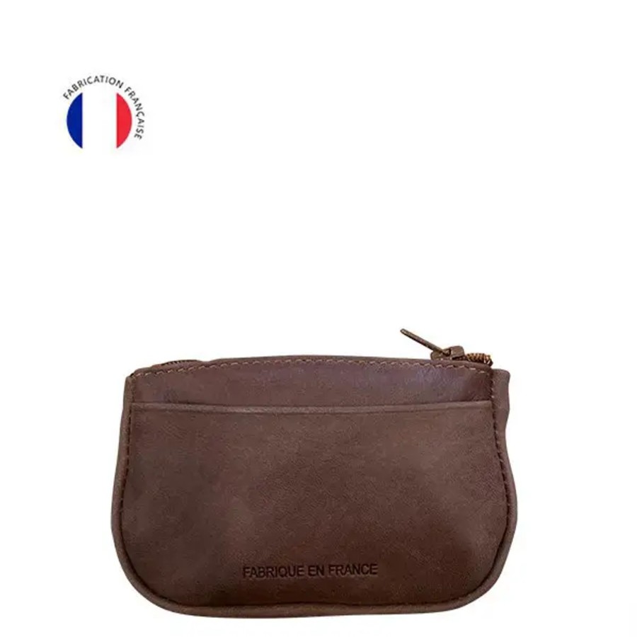 Femme Gandy | Gandy - Petit Porte-Monnaie En Cuir - Cognac